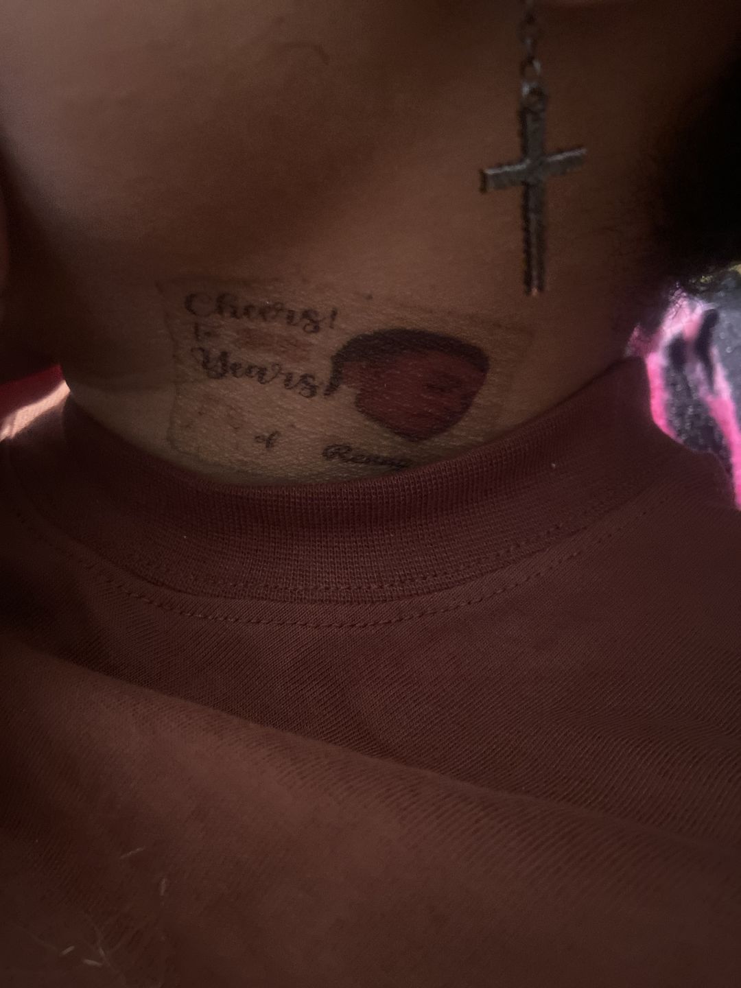 Customer photo review of Cheers to Years! - Temporary Tattoo