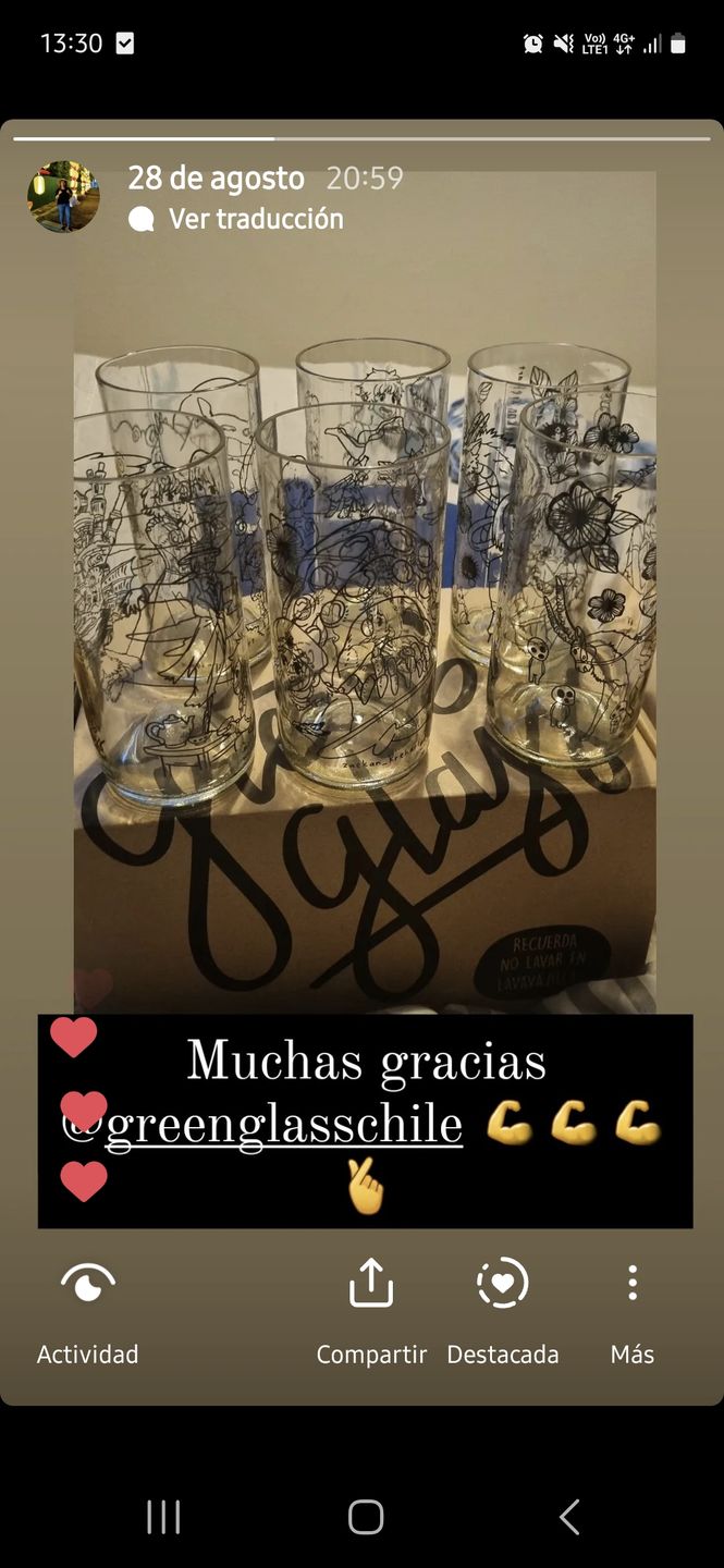 Customer photo review of Studio Glass - Juego de 6 Vasos