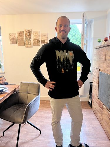 Customer photo review of FUCHS IM WALD KHAKI - Bio Unisex Hoodie (PREMIUM)