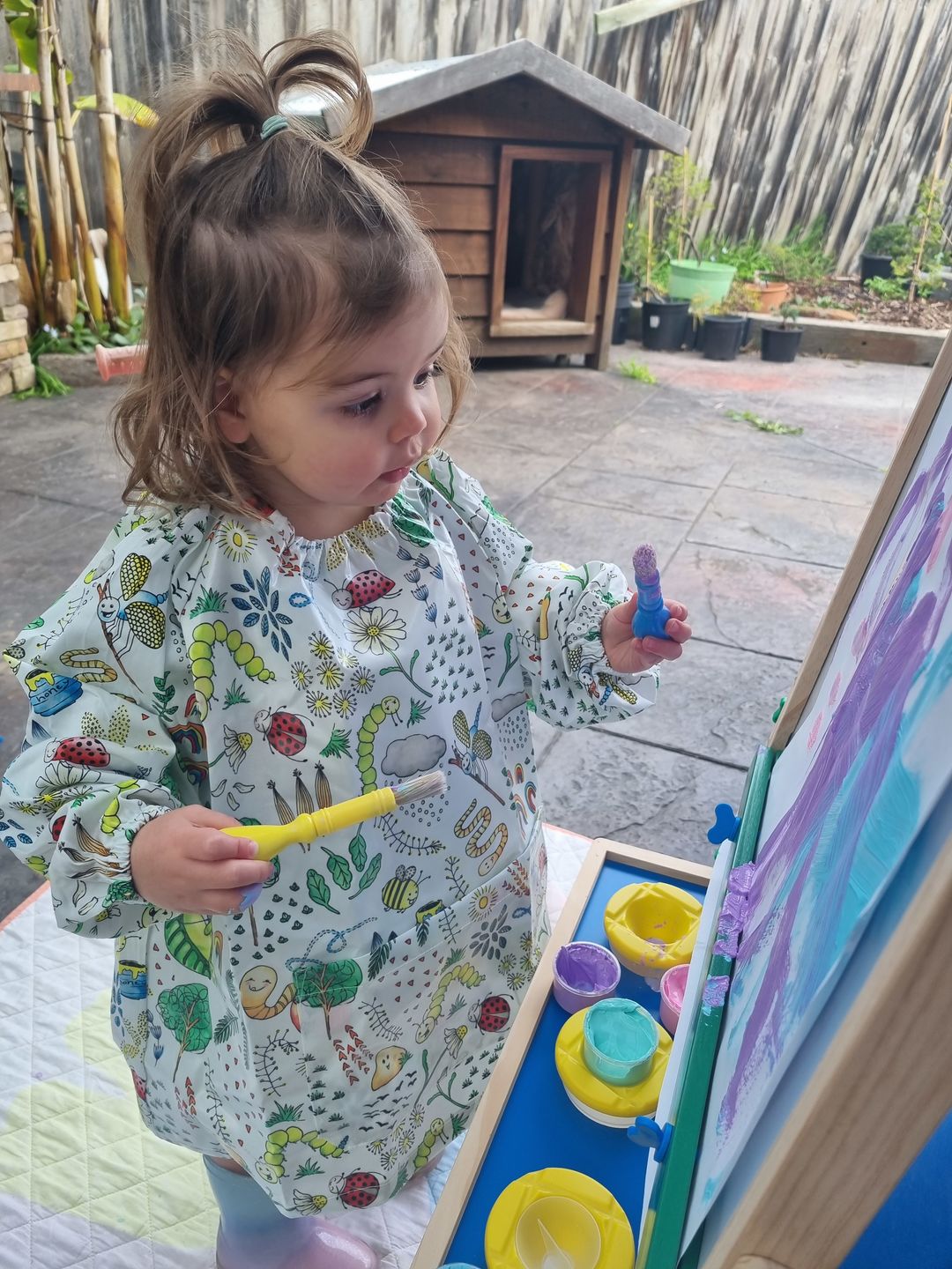 Customer photo review of Little Creatures Art Smock