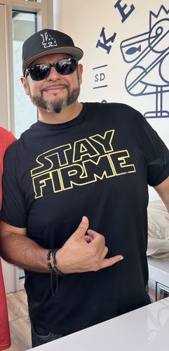 Customer photo review of Stay Firme Vintage Greaser T-Shirt