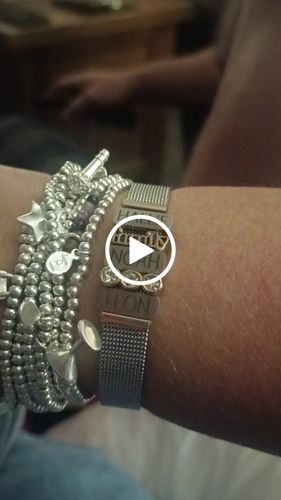 Customer video review of Mesh charm name silver