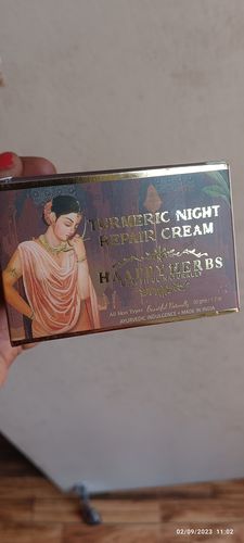 Customer photo review of Turmeric Night Repair Cream