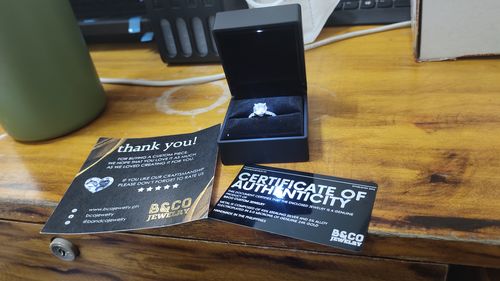 Customer photo review of 3ct Milan Engagement Ring