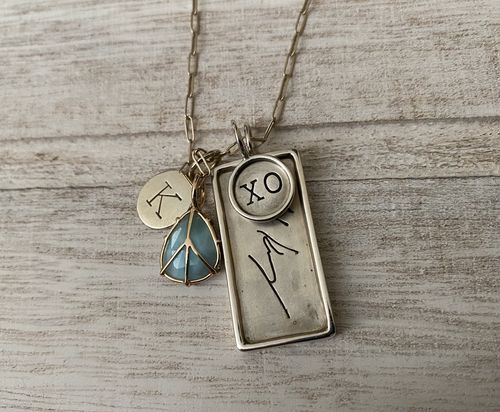 Customer photo review of The Peace Sign Larimar Harriet Stone