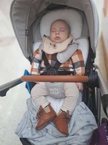 Customer photo review of Lace-up Baby Shoes - Caramel