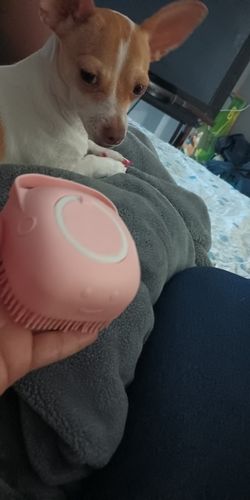 Customer photo review of DogCatFri™ BathBrush - Massagebørste i Silikone Til Kæledyr Med Shampooboks
