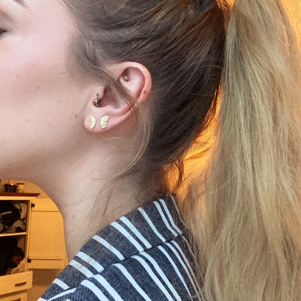 Customer photo review of Dani earrings