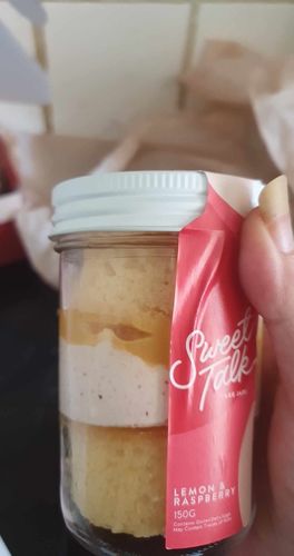 Customer photo review of Lemon + Raspberry Cake Jar