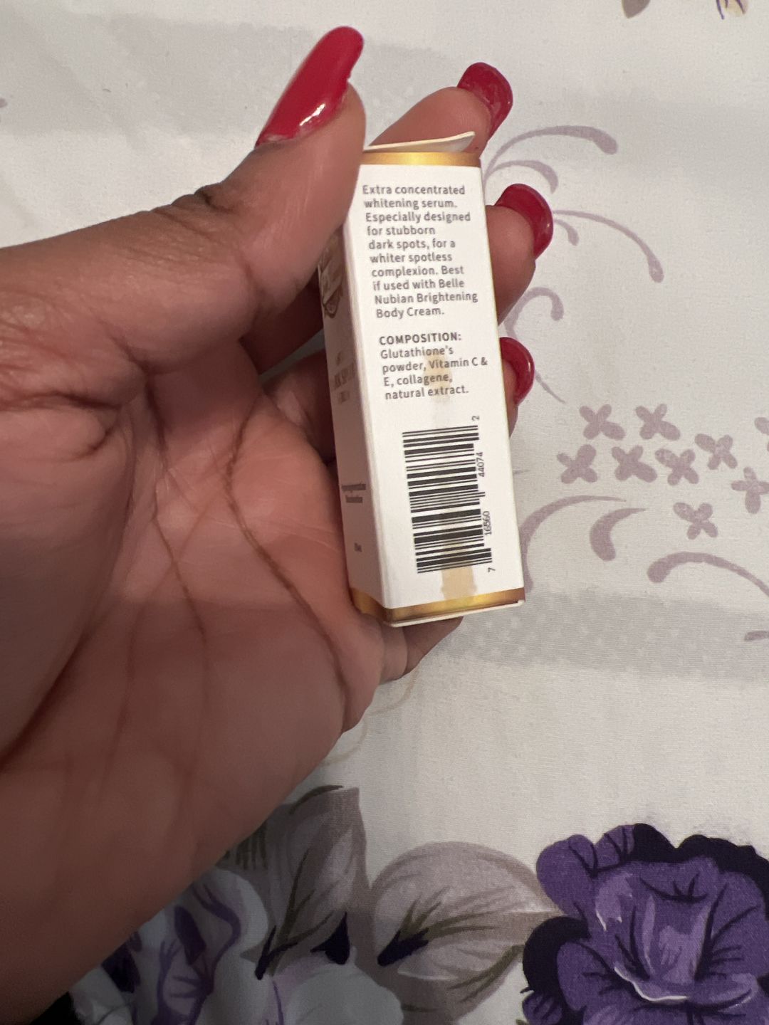 Customer photo review of Belle Nubian Dark Spot Remover Serum