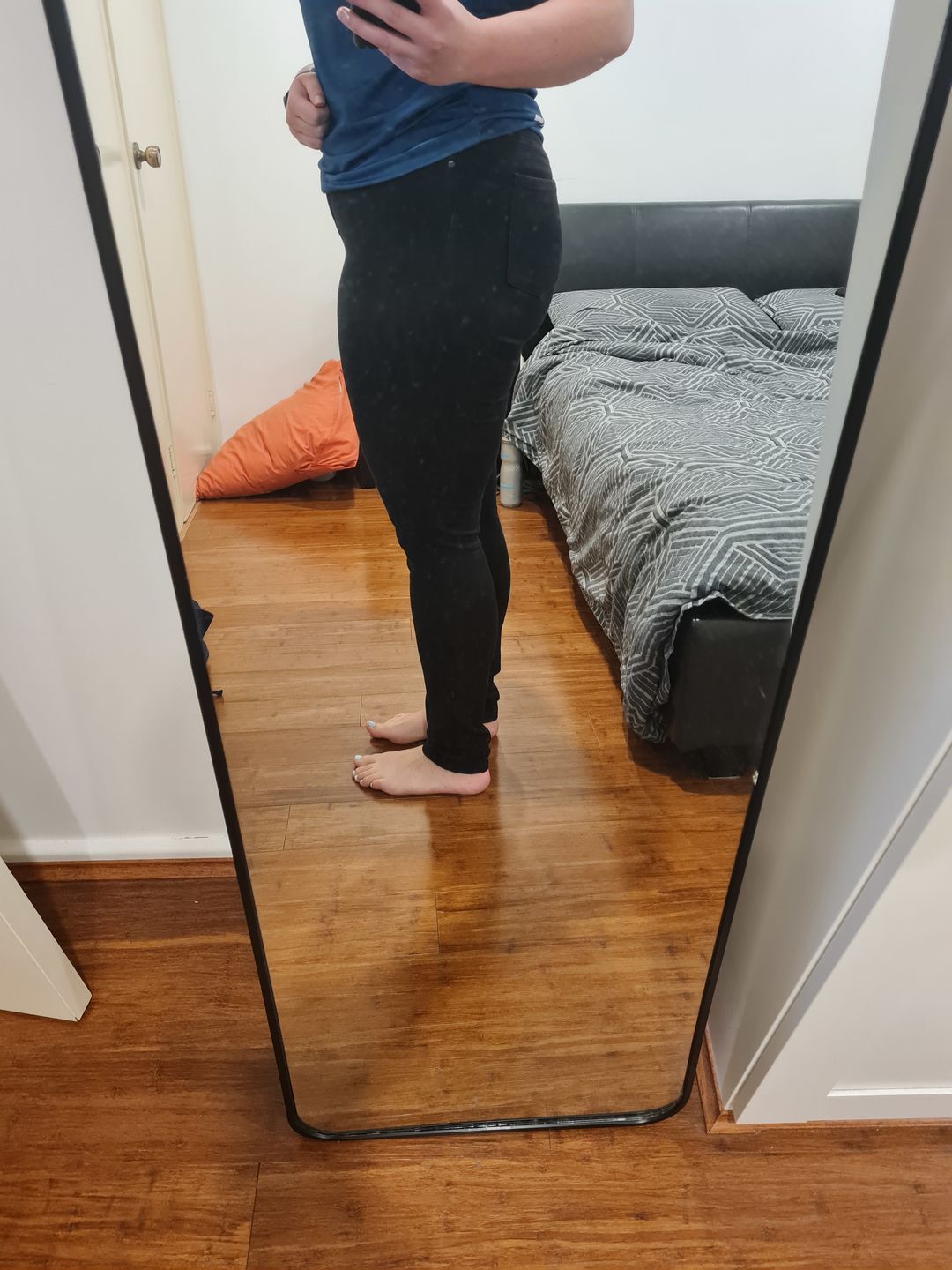 Customer photo review of Impact High Waisted Skinny Jeans - Black
