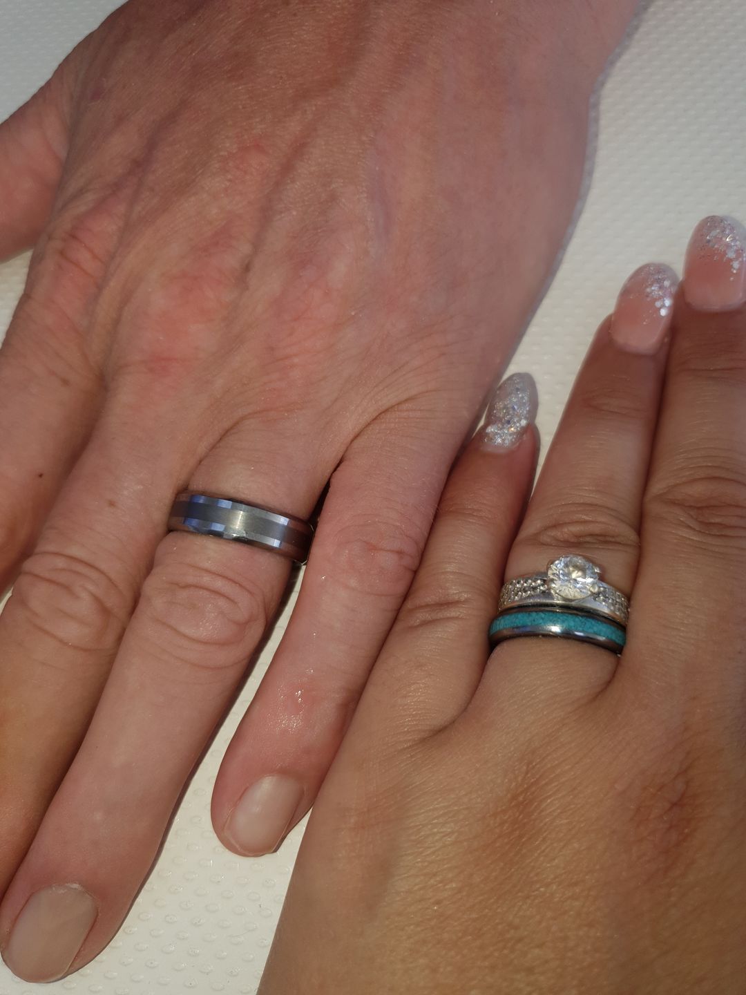 Customer photo review of Brushed 6mm Wonder Ring