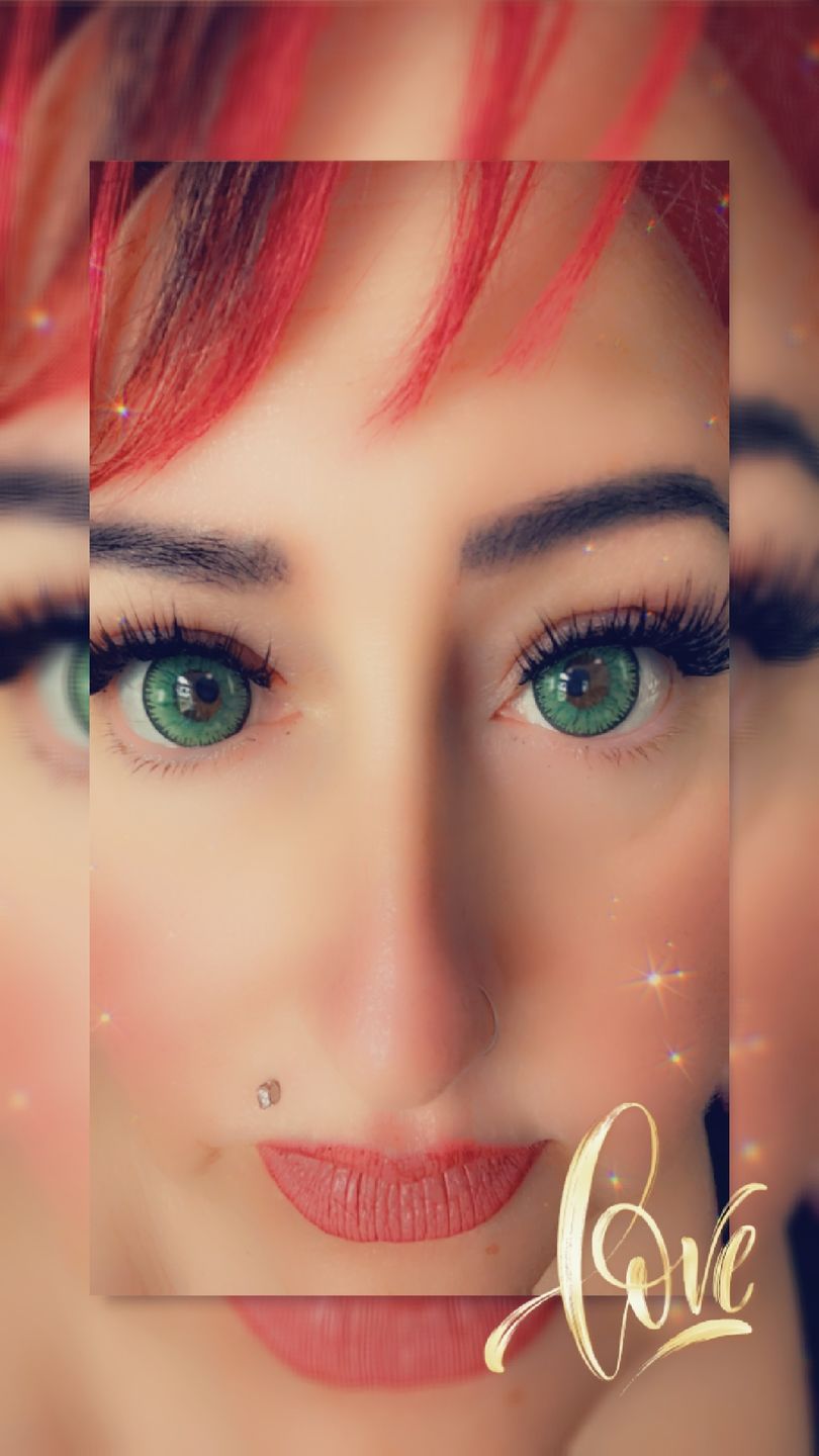 Customer photo review of Vega Bright Forest Green Prescription Colored Contact Lenses