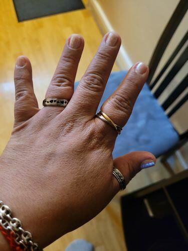 Customer photo review of Bague d'Anxiété Acier Inoxydable - 3 Anneaux