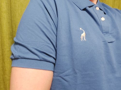 Customer photo review of Cotton Short Sleeve Solid Polo Shirt