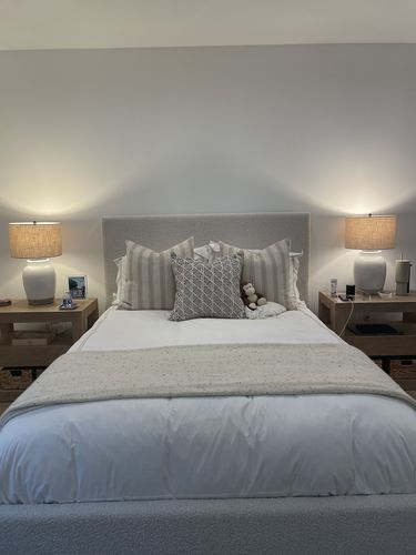 Customer photo review of MONACO BOUCLE BED - CREAM