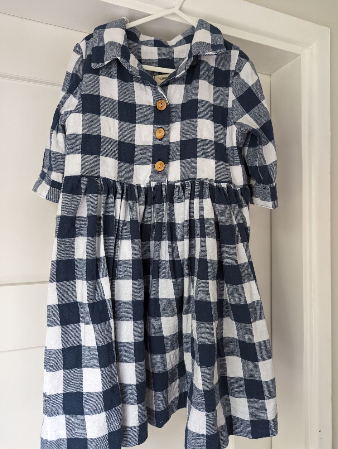 Customer photo review of Blue and Ivory Checkered Brushed Cotton Fabric