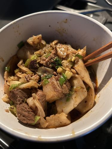Customer photo review of [N3] Mt. Qi Pork Hand-Ripped Noodles Meal Kit (4 Servings)