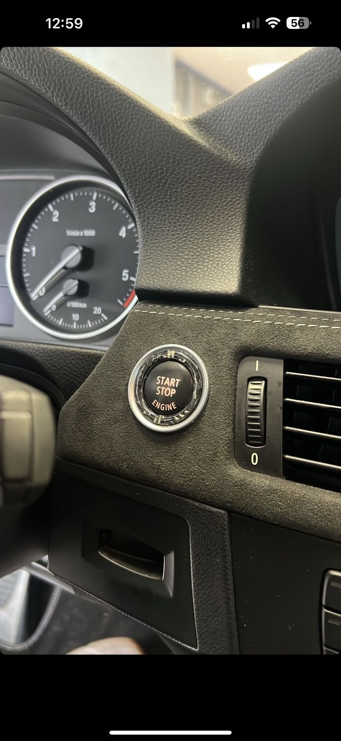 Customer photo review of BMW E-Serie Carbon Start Knapp Ring