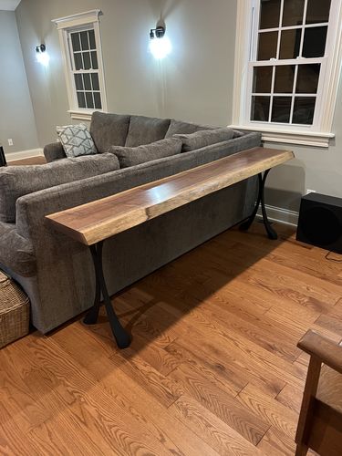 Customer photo review of Metal Console Table Legs - 209 Xeni - 16W, 28H inch