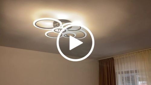 Customer video review of Lustra LED 4+2 CIRCLE MAXI Black Echivalent 600W Telecomanda