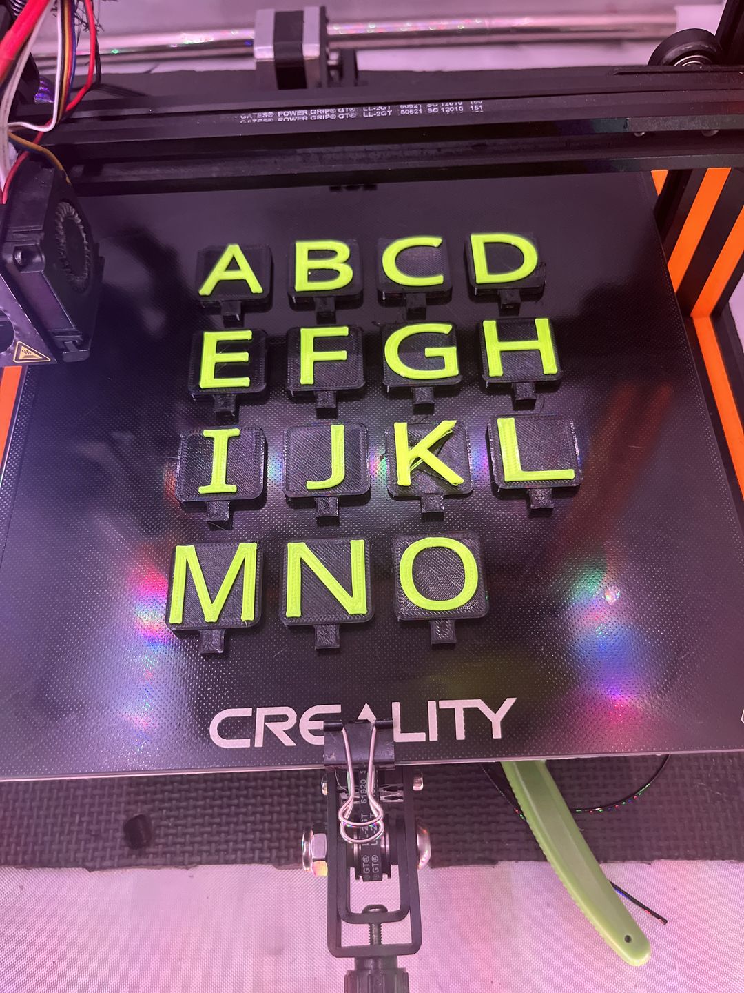 Customer photo review of Fluorescent Yellow PETG Filament 1.75mm