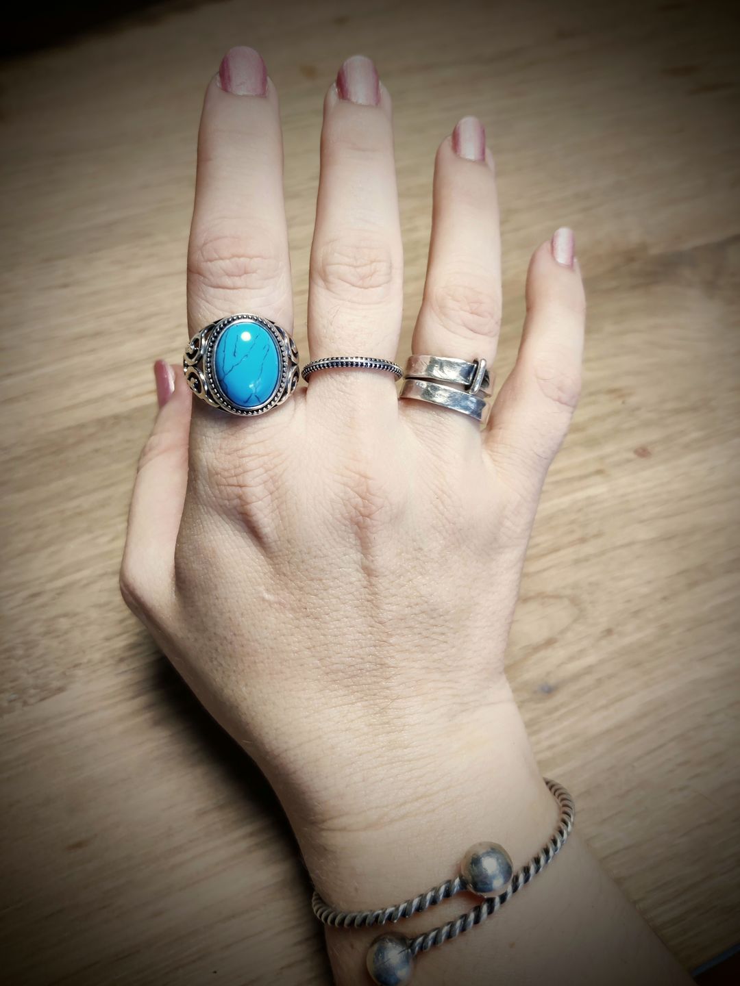 Customer photo review of BLUE EYES. - 925 SILVER