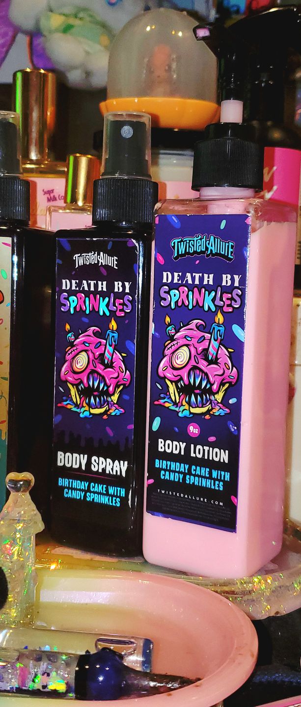 Customer photo review of Death by Sprinkles Body Lotion (Birthday Cake)