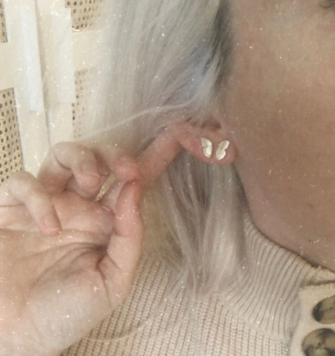 Customer photo review of Dani earrings