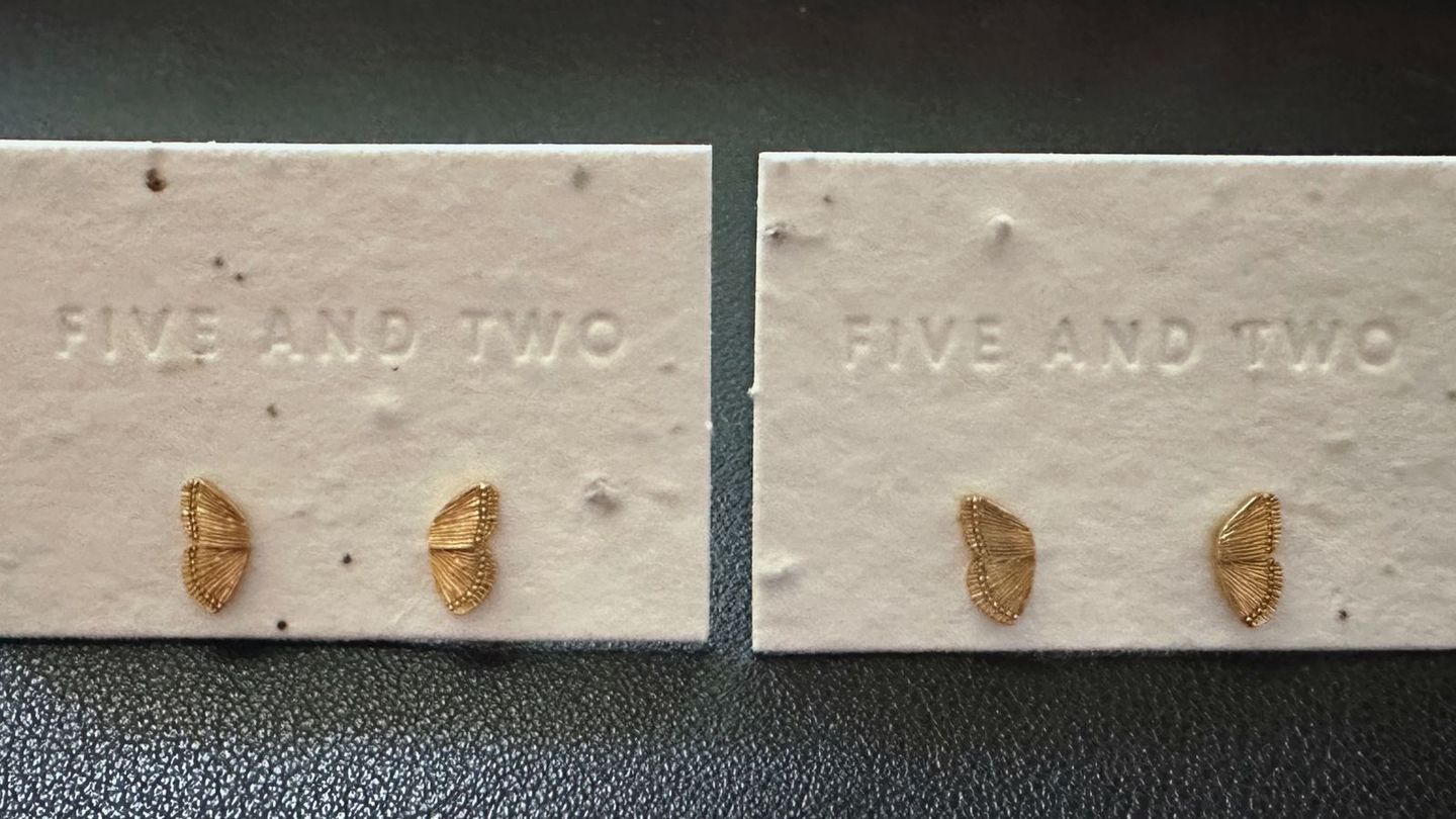 Customer photo review of Dani earrings