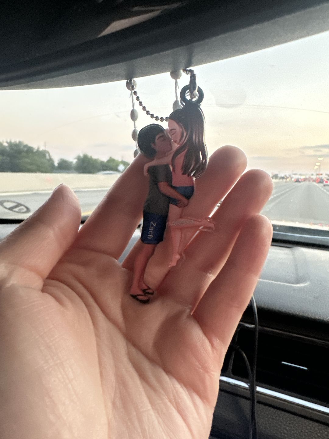 Customer photo review of Summer Doll Couple Kissing Hugging  Personalized Ornament