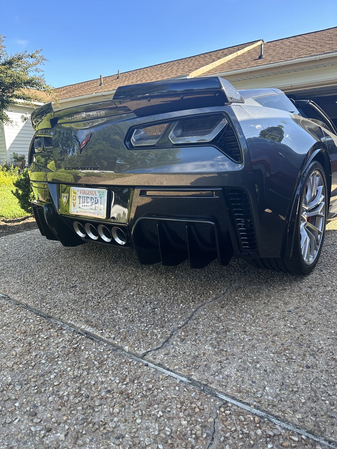 Customer photo review of Chevrolet Corvette C7 Add On Rear Bumper Diffuser