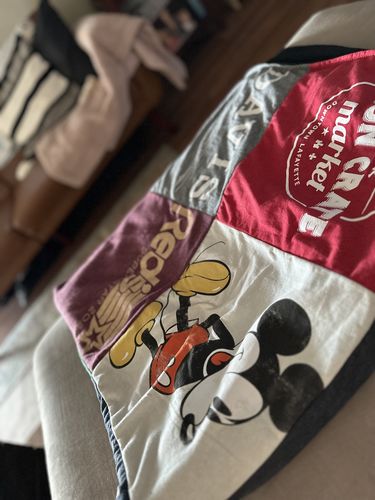T-shirt quilt with disney, cartoons themes by Nicole from LA