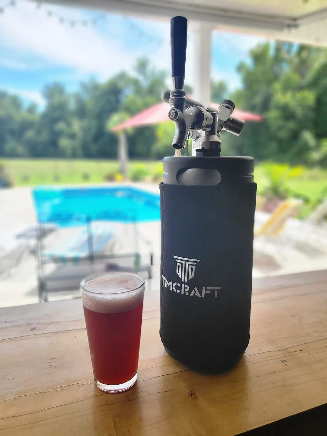 Customer photo review of TMCRAFT 128oz Mini Keg Growler Black