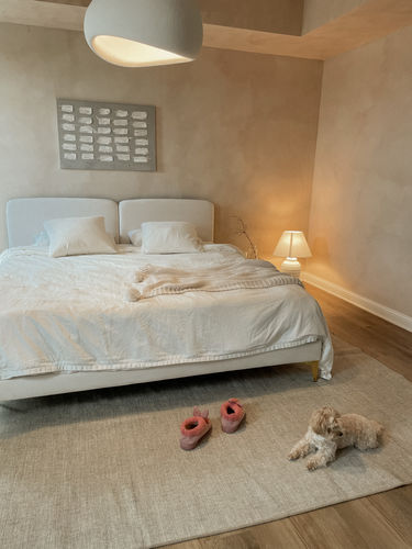 Customer photo review of Urban Linen Solid Area Rug