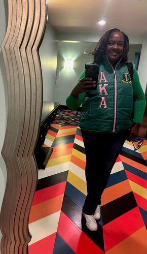 Customer photo review of AKA Vest-Greek Puffer