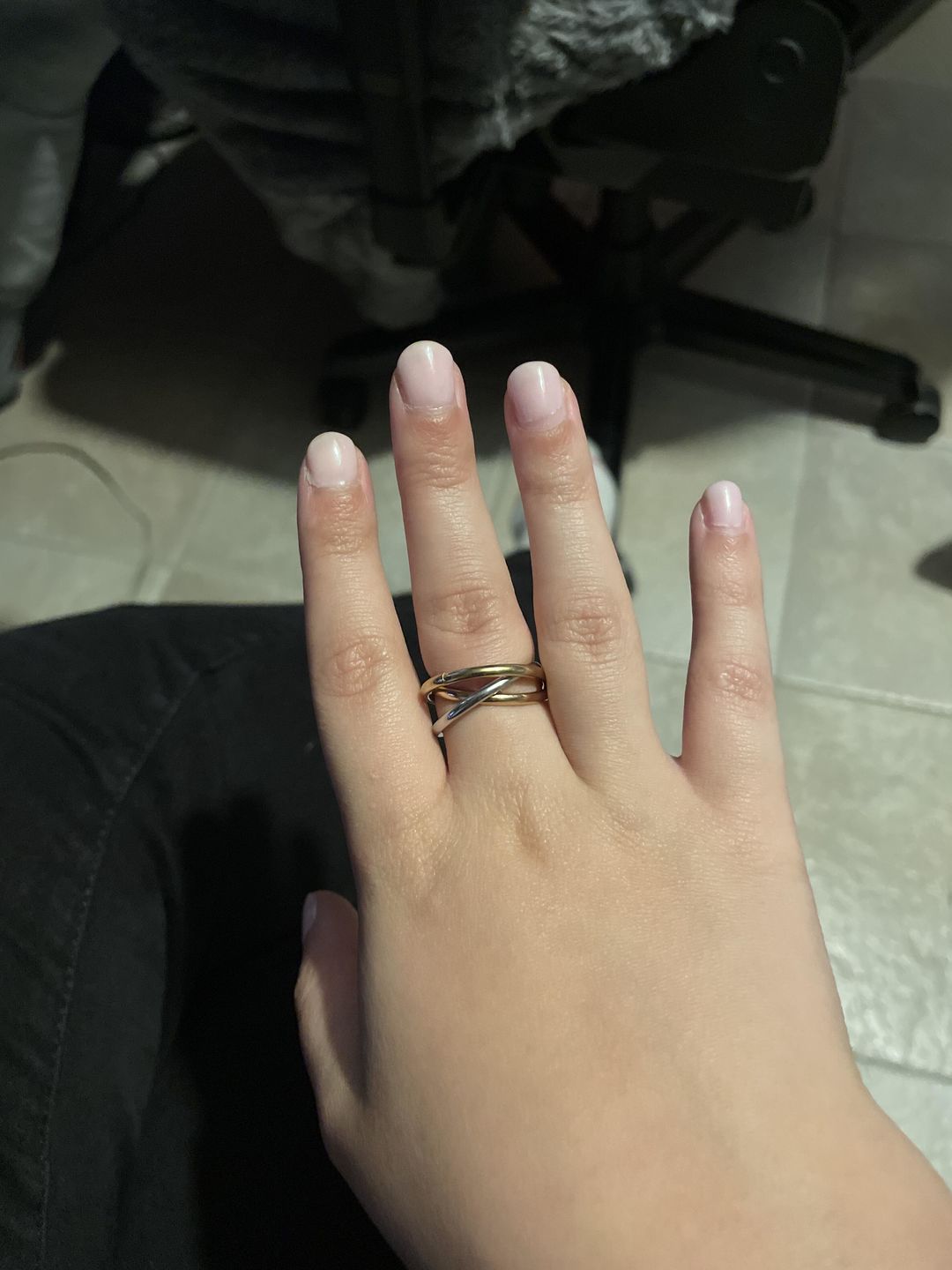 Customer photo review of Bague d'Anxiété Acier Inoxydable - 3 Anneaux