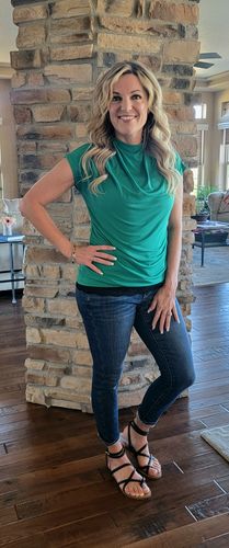 Customer photo review of Brigitte Brianna Cascade Top