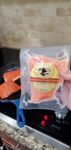 Customer photo review of Popsie's Wild Caught Alaska Sockeye Salmon Portion Box (choose 5, 10 or 25 lbs)