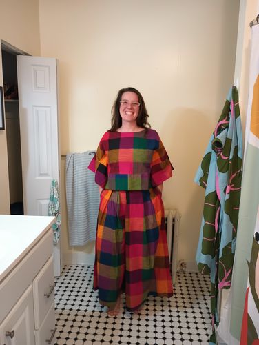 Customer photo review of FRIDA PANTS | MULTI CHEX