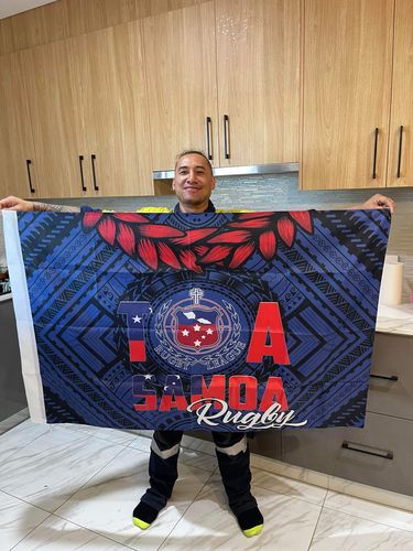 Customer photo review of Samoa TOA Rugby House Flag Ulafala Style