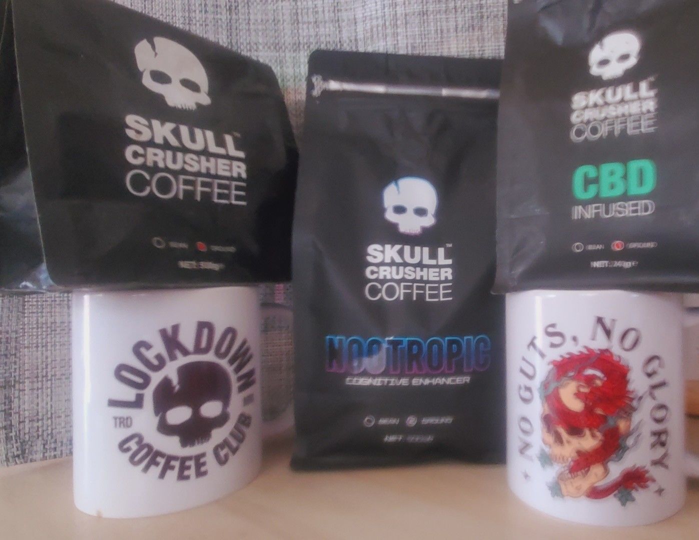 Customer photo review of Skull Crusher Coffee - Nootropic  - 500g