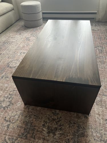 Customer photo review of Rustic Waterfall Coffee Table