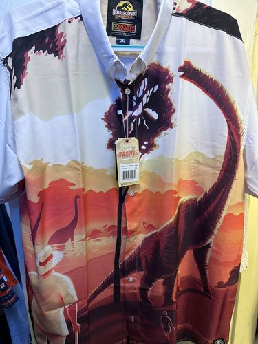 Customer photo review of Jurassic Park “Welcome to Jurassic Park" – KUNUFLEX Short Sleeve Shirt