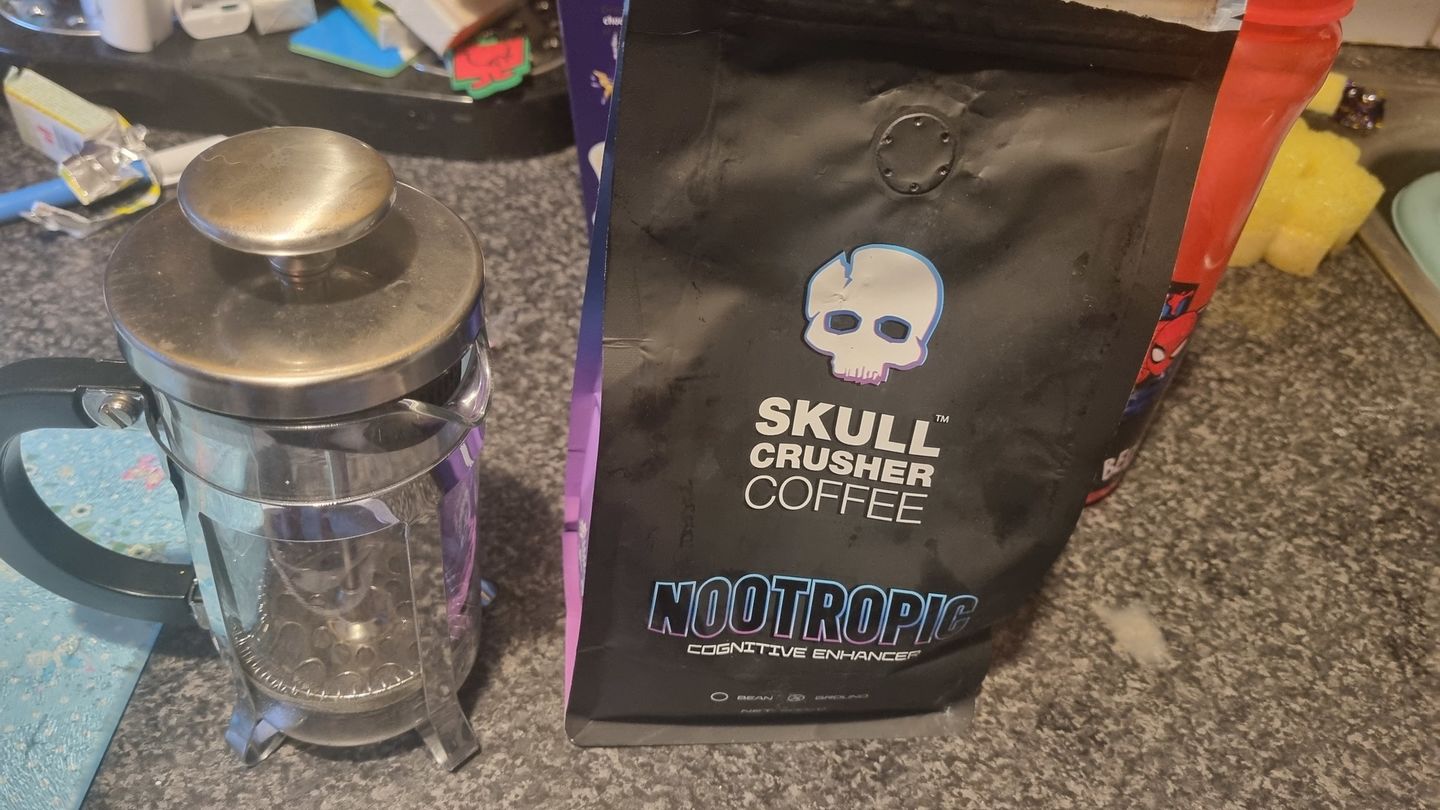 Customer photo review of Skull Crusher Coffee - Nootropic  - 500g