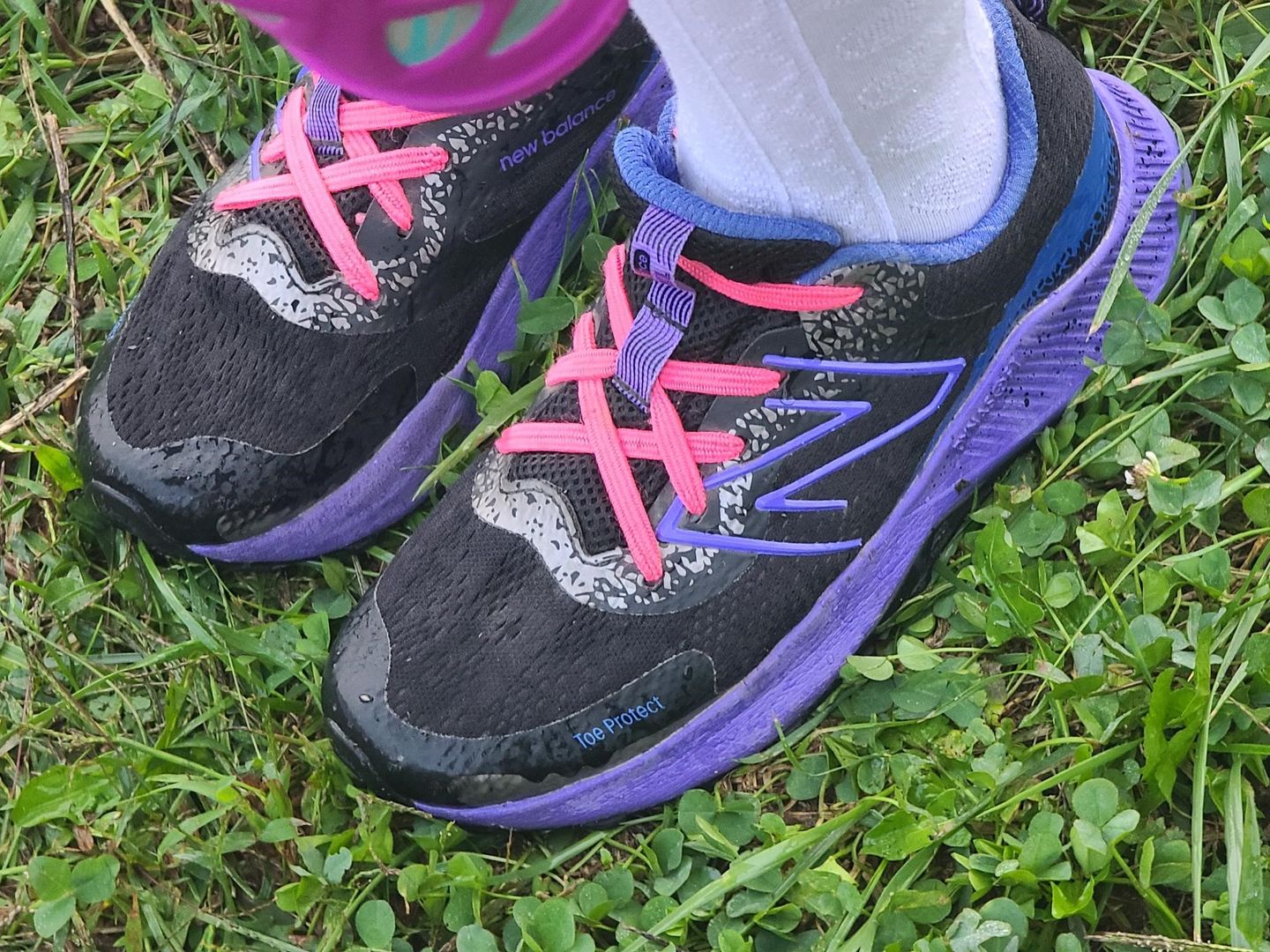 Customer photo review of U-Lace Kiddos - Shocking Pink