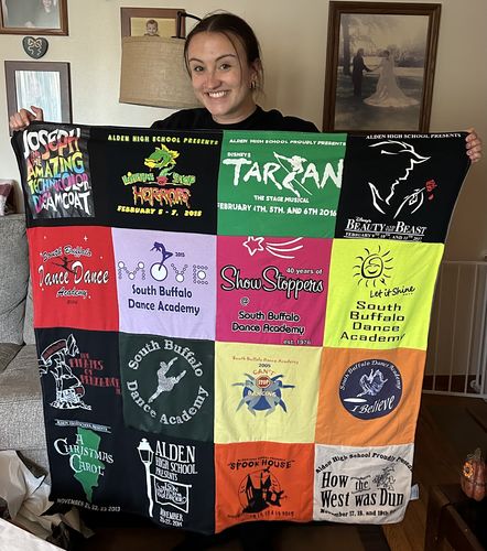 T-shirt quilt from alden high school by Jen from NY