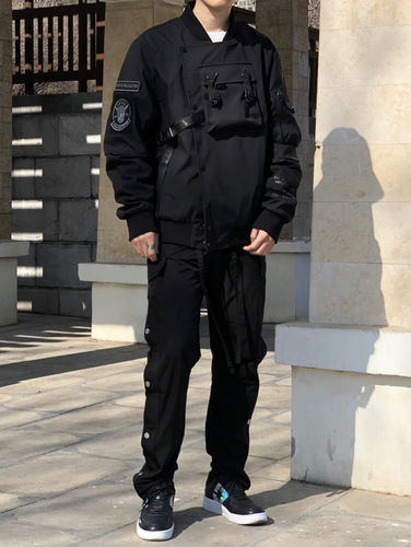 Customer photo review of Tactical Multi Pocket Flight Bomber Jacket