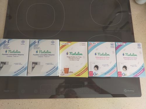 Customer photo review of Eco-Tiras de Detergente 40 lavados Natulim