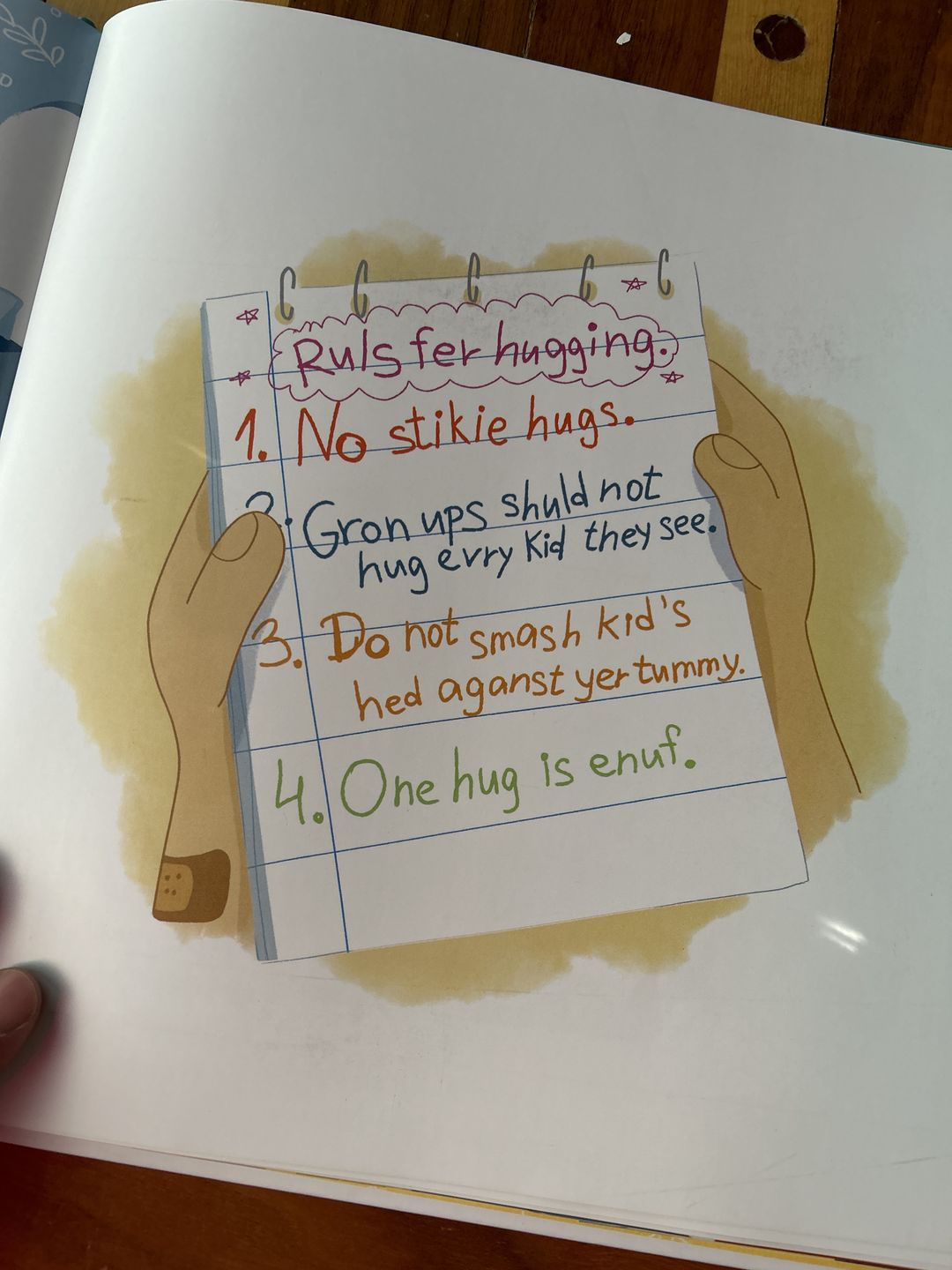 Customer photo review of Too Many Hugs